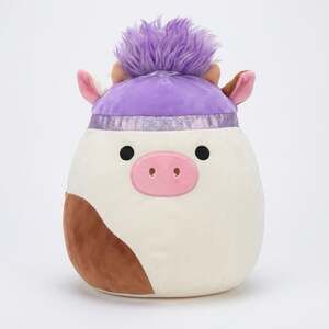 Squishmallow Squish Doos 16 inch Cow with Purple Hair